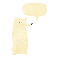 funny cartoon polar bear with speech bubble N3