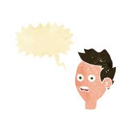 cartoon shocked man with speech bubble N10