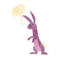 cartoon rabbit with speech bubble N13