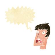 cartoon shocked man with speech bubble N11