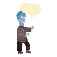 cartoon vampire with speech bubble N10