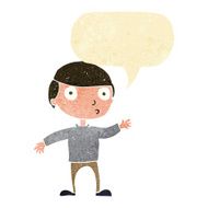 cartoon waving man with speech bubble N2