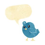 cartoon bird with speech bubble N31