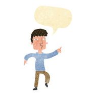 cartoon dancing man with speech bubble N2
