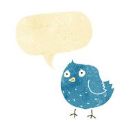 cartoon bird with speech bubble N32