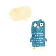 cartoon bird with speech bubble N33
