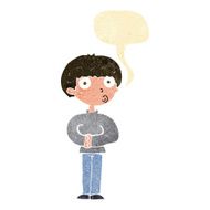 cartoon curious man with speech bubble N11