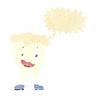 cartoon tooth with speech bubble N2