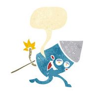 cartoon funny firework character with speech bubble N2