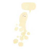 cartoon spooky ghost with speech bubble N5