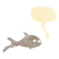 cartoon fish with speech bubble N11