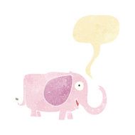 cartoon baby elephant with speech bubble N2