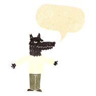 cartoon wolf with speech bubble N3