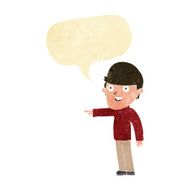 cartoon pointing man with speech bubble N10