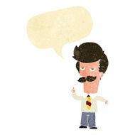 cartoon man with mustache explaining speech bubble N2