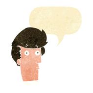 cartoon surprised expression with speech bubble N2