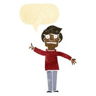 cartoon man asking question with speech bubble N8