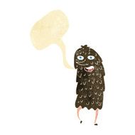 cartoon monster with speech bubble N3
