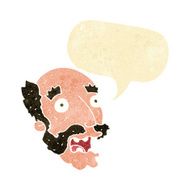 cartoon shocked old man with speech bubble N2