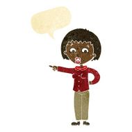cartoon pointing woman with speech bubble N5
