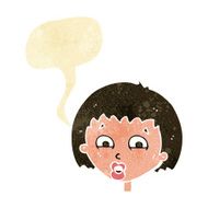 cartoon shocked expression with speech bubble N3