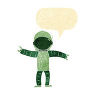 cartoon astronaut with speech bubble N8
