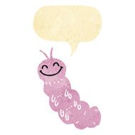 cartoon caterpillar with speech bubble