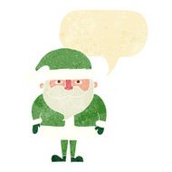 cartoon happy santa claus with speech bubble N3