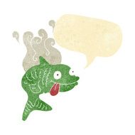 cartoon smelly fish with speech bubble