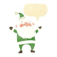 cartoon happy santa claus with speech bubble N4