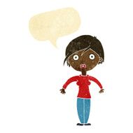 cartoon surprised woman with speech bubble N24