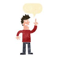 cartoon man with great new idea speech bubble N2