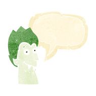 cartoon vampire head with speech bubble N5