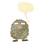 funny cartoon monster with speech bubble N5