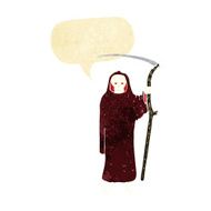 death cartoon with speech bubble