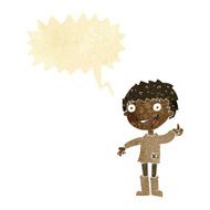 cartoon excited boy with speech bubble N12