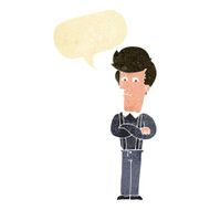 cartoon annoyed man with speech bubble N8