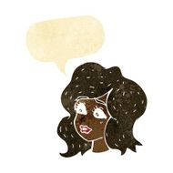 cartoon woman looking concerned with speech bubble