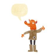 cartoon fox man with speech bubble N11