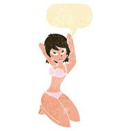 cartoon sexy woman posing with speech bubble N2