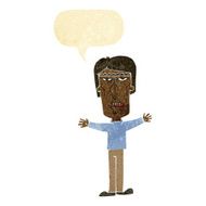 cartoon angry man with speech bubble N8