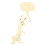 cartoon rabbit with speech bubble N14
