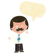 cartoon newsreader man with idea speech bubble N2