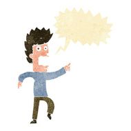 cartoon terrified man with speech bubble N22