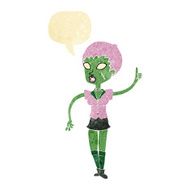 cartoon halloween girl with speech bubble N3