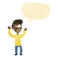 cartoon terrified man with speech bubble N23