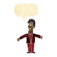 cartoon vampire man with speech bubble N18