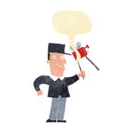 cartoon film maker with speech bubble N2