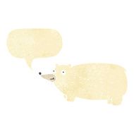 funny cartoon bear with speech bubble N4