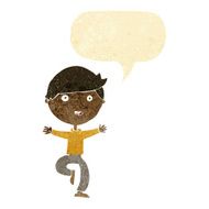 cartoon excited man with speech bubble N8